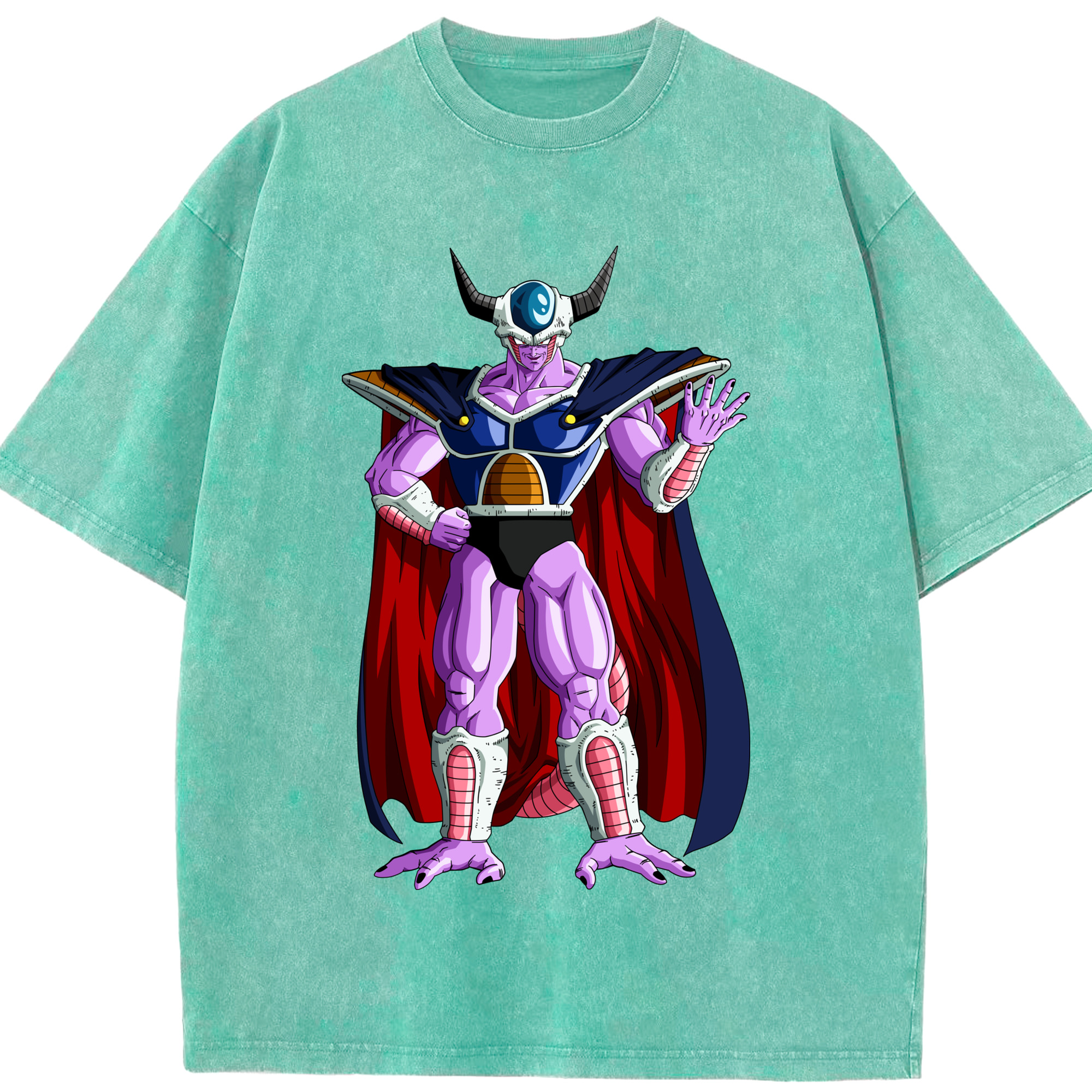 （画像用） ドラゴンボール コルド大王 DRAGON BALL King Cold 綿100% ヴィンテージ風 半袖Tシャツ（フロントプリント）